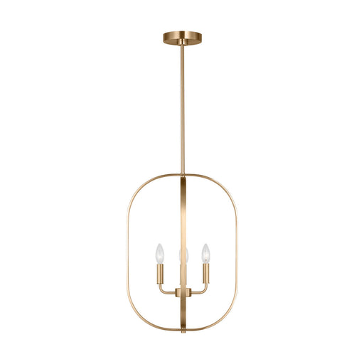 Loretto Four Light Chandelier Satin Brass