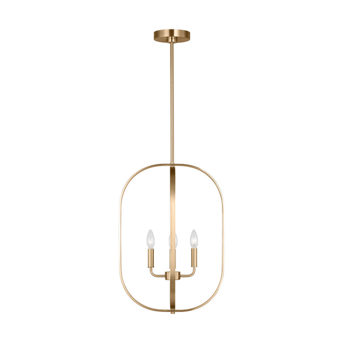 Generation Lighting - GLC1304SB - Four Light Chandelier - Loretto - Satin Brass