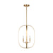 Generation Lighting - GLC1304SB - Four Light Chandelier - Loretto - Satin Brass