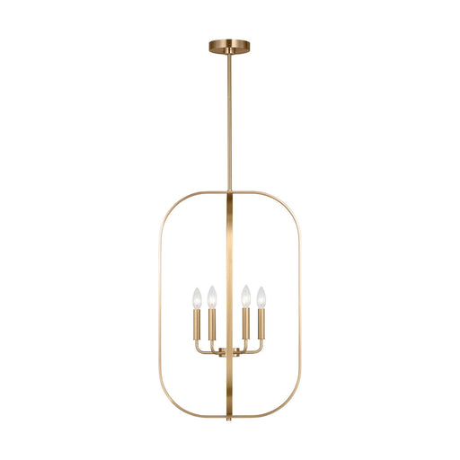Loretto Six Light Chandelier Satin Brass