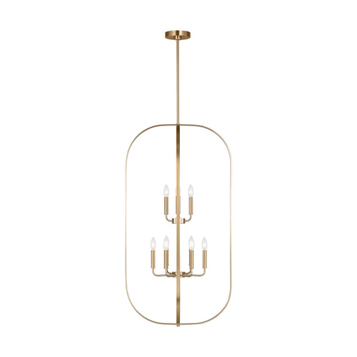 Loretto Nine Light Chandelier Satin Brass