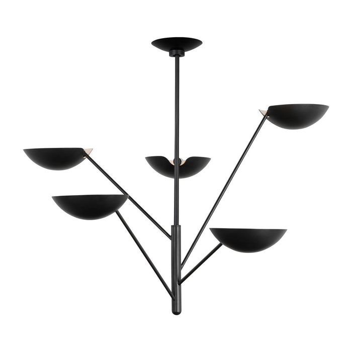 Visual Comfort Studio - EC1285AI - Five Light Chandelier - Nevel - Aged Iron