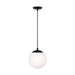 Visual Comfort Studio - 6018EN3-112 - One Light Pendant - Leo - Hanging Globe - Midnight Black