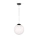 Visual Comfort Studio - 6020-112 - One Light Pendant - Leo - Hanging Globe - Midnight Black