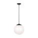 Visual Comfort Studio - 6022-112 - One Light Pendant - Leo - Hanging Globe - Midnight Black