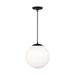Visual Comfort Studio - 6024EN3-112 - One Light Pendant - Leo - Hanging Globe - Midnight Black