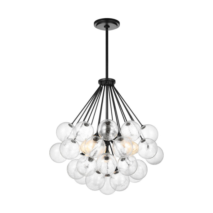 Visual Comfort Studio - 6514303-112 - Three Light Pendant - Bronzeville - Midnight Black