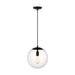 Visual Comfort Studio - 6701801-112 - One Light Pendant - Leo - Hanging Globe - Midnight Black