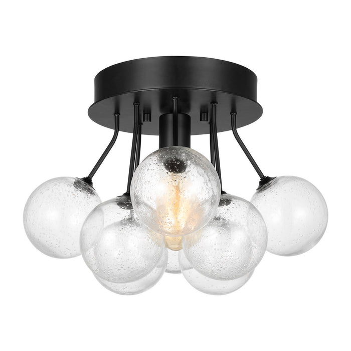 Visual Comfort Studio - 7714301-112 - One Light Semi-Flush Mount - Bronzeville - Midnight Black