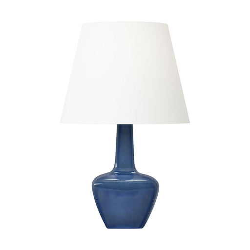 Diogo One Light Table Lamp Blue Anglia Crackle