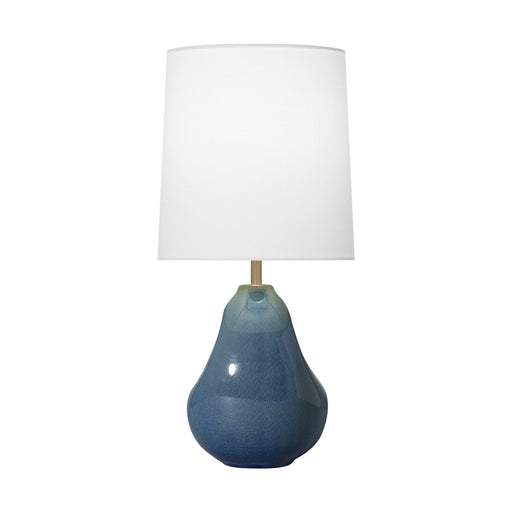 Ulla One Light Table Lamp Blue Anglia Crackle
