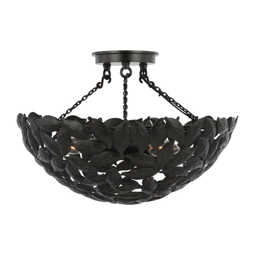Kelan Three Light Semi-Flush Mount Aged Iron