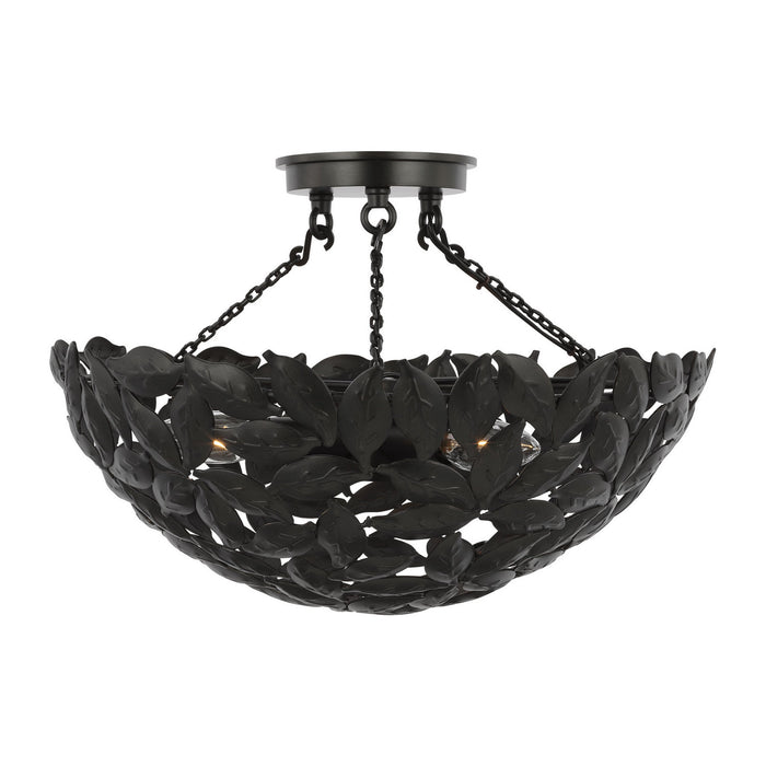 Visual Comfort Studio - AF1173AI - Three Light Semi-Flush Mount - Kelan - Aged Iron
