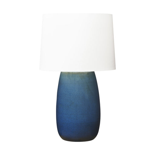 Roma One Light Table Lamp Deep Ocean Crackle