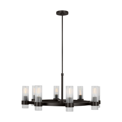 Visual Comfort Studio - CC1378AI - Eight Light Chandelier - Geneva - Aged Iron