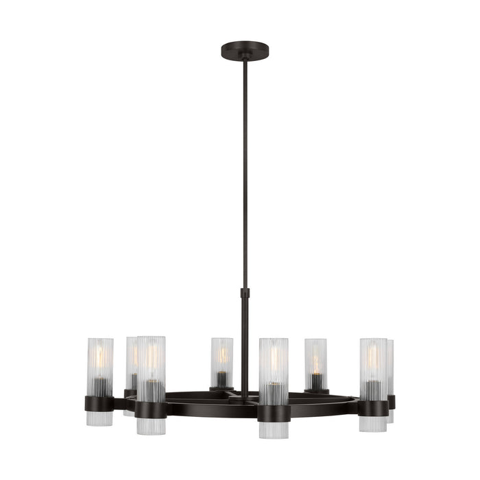 Visual Comfort Studio - CC1378AI - Eight Light Chandelier - Geneva - Aged Iron