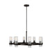 Visual Comfort Studio - CC1378AI - Eight Light Chandelier - Geneva - Aged Iron