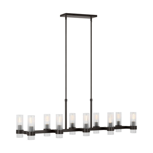 Geneva Ten Light Chandelier Aged Iron
