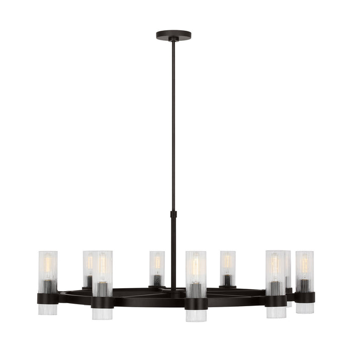 Visual Comfort Studio - CC16810AI - Eight Light Chandelier - Geneva - Aged Iron