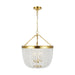 Visual Comfort Studio - CP1354BBS - Four Light Pendant - Summerhill - Burnished Brass