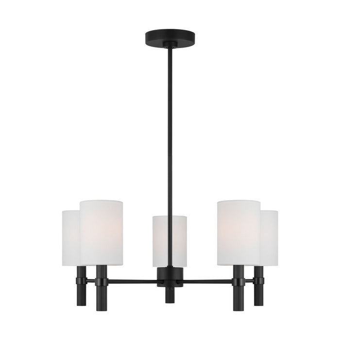 Visual Comfort Studio - DJC1135MBK - Five Light Chandelier - Manor - Midnight Black