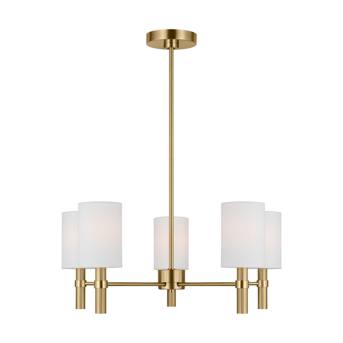 Visual Comfort Studio - DJC1135SB - Five Light Chandelier - Manor - Satin Brass
