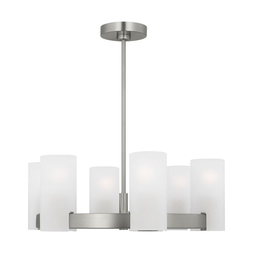 Rhode Six Light Chandelier Brushed Steel