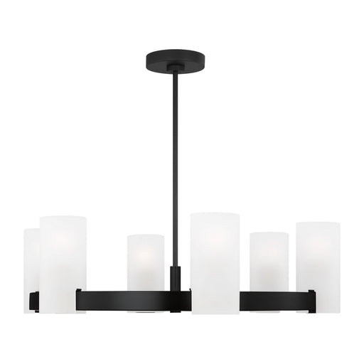 Rhode Six Light Chandelier Midnight Black