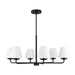 Visual Comfort Studio - DJC1186MBK - Six Light Chandelier - Albion - Midnight Black