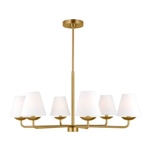 Visual Comfort Studio - DJC1186SB - Six Light Chandelier - Albion - Satin Brass