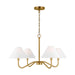 Visual Comfort Studio - DJC1194SB - Four Light Chandelier - Eldon - Satin Brass