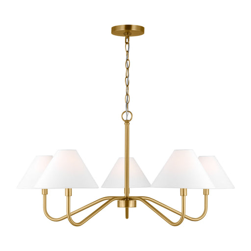 Visual Comfort Studio - DJC1205SB - Five Light Chandelier - Eldon - Satin Brass