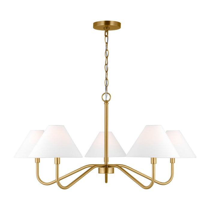 Visual Comfort Studio - DJC1205SB - Five Light Chandelier - Eldon - Satin Brass