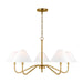 Visual Comfort Studio - DJC1205SB - Five Light Chandelier - Eldon - Satin Brass