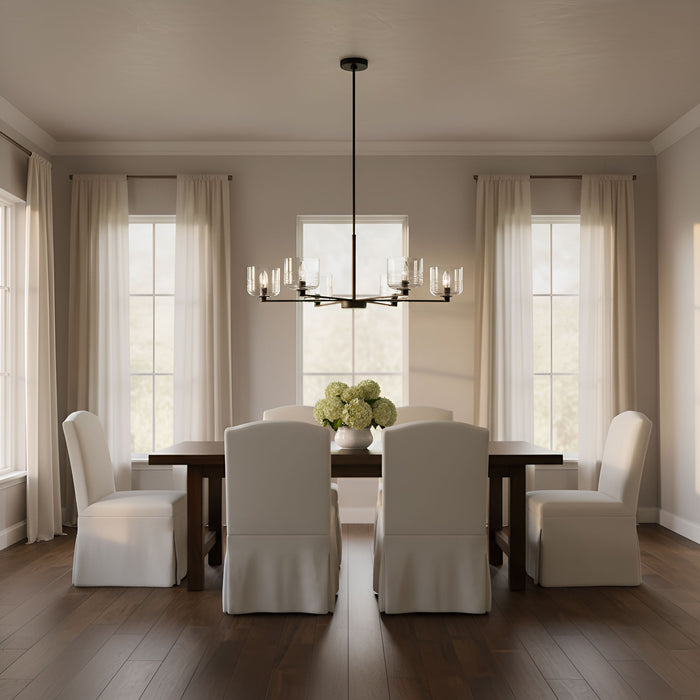 Visual Comfort Studio - DJC1216MBK - Six Light Chandelier - Lochdale - Midnight Black