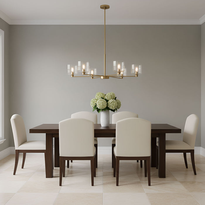 Visual Comfort Studio - DJC1216SB - Six Light Chandelier - Lochdale - Satin Brass