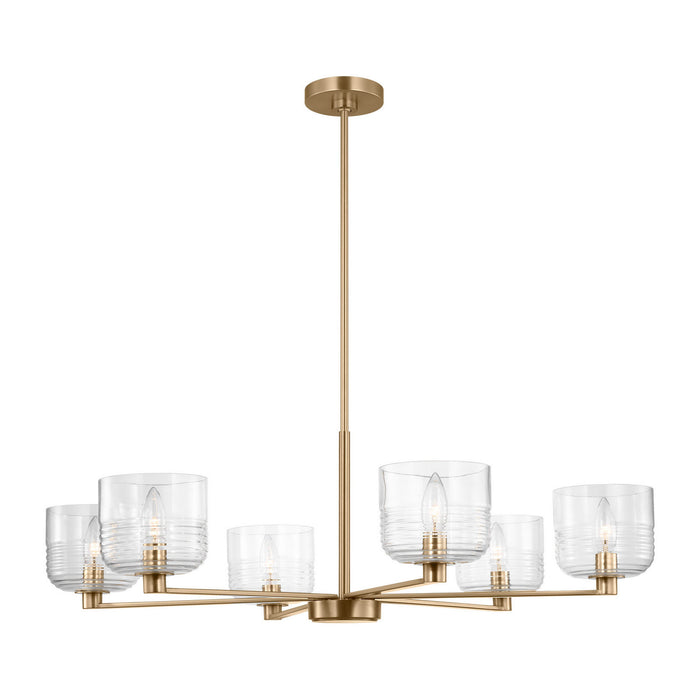 Visual Comfort Studio - DJC1216SB - Six Light Chandelier - Lochdale - Satin Brass