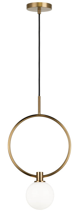 Matteo Lighting - C71301AGOP - One Light Pendant - Averley - Aged Gold Brass