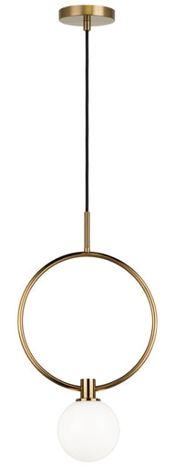 Averley One Light Pendant Aged Gold Brass