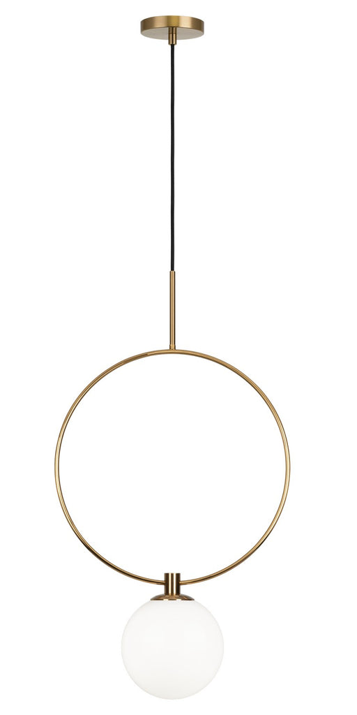 Matteo Lighting - C71311AGOP - One Light Pendant - Averley - Aged Gold Brass