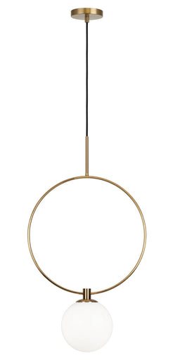 Averley One Light Pendant Aged Gold Brass