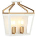 Matteo Lighting - W67012WHAG - Two Light Wall Sconce - Mavonshire - White + Aged Gold Brass