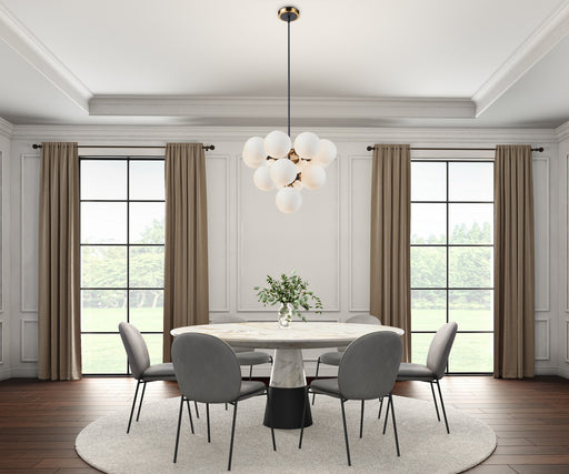 Artcraft - AC11872WH - 13 Light Chandelier - Gem - Black and Brushed Brass