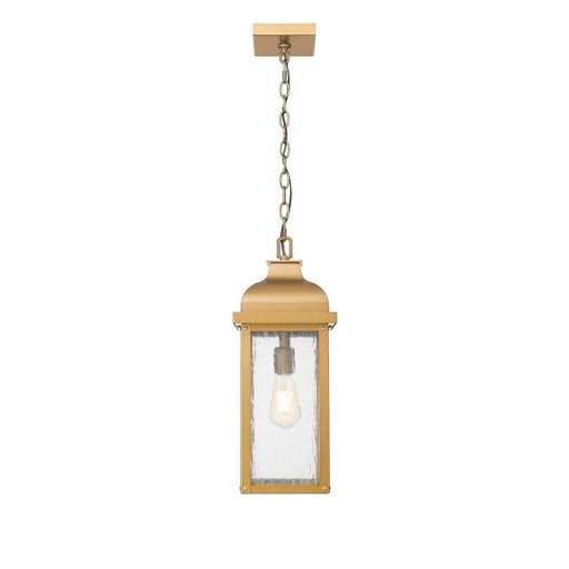 Madrid One Light Outdoor Pendant Weathered Brass