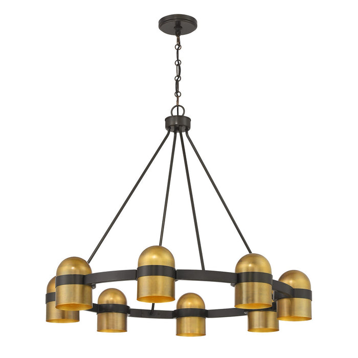 Savoy House - 1-1152-8-333 - Eight Light Chandelier - Andover - Mediterranean Bronze and Riviera Brass