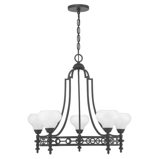Allston Five Light Chandelier Matte Black