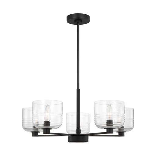 Lochdale Five Light Chandelier Midnight Black