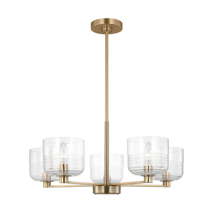 Visual Comfort Studio - DJC1225SB - Five Light Chandelier - Lochdale - Satin Brass