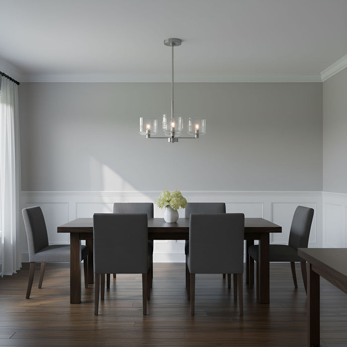 Visual Comfort Studio - DJC1233BS - Three Light Chandelier - Lochdale - Brushed Nickel