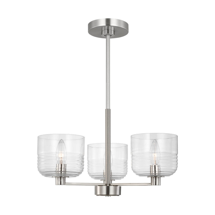 Visual Comfort Studio - DJC1233BS - Three Light Chandelier - Lochdale - Brushed Nickel